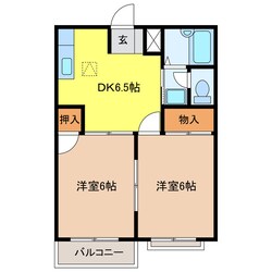 エルディム小柳　Ａの物件間取画像